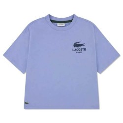 Детска тениска Lacoste kids Knit short sleeve T-shirt - Blue (Delphinium) детска,тениска,мъжки,тениски,дамски,тениски,lacoste,kids,knit,short,sleeve,t,shirt,blue,(delphinium)