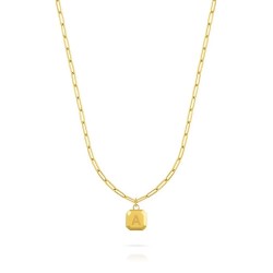 Ops objects Alphabet A necklace - Golden (Gold) бижутерия,ops,objects,alphabet,a,necklace,golden,(gold)