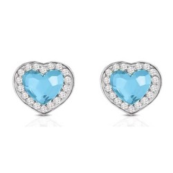 Ops objects Fable Heart Ss earrings - Clear (Aquamarine) бижутерия,ops,objects,fable,heart,ss,earrings,clear,(aquamarine)