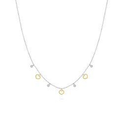 бижутерия,ops,objects,twisted,ss,necklace,silver,(gold)