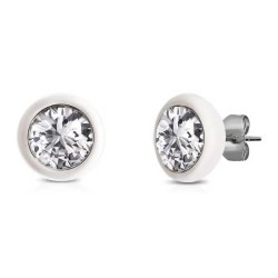 бижутерия,ops,objects,wonder,single,stone,earrings,silver,(grey)