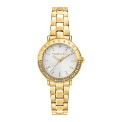 часовник,часовници,trussardi,r2453125503,watch,golden,white,guilloche