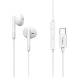 Слушалки Hama Classy USB C earphones - White (White) слушалки,слушалки,hama,classy,usb,c,earphones,white,(white)