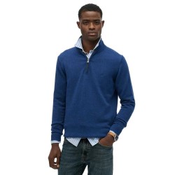 блуза,мъжки,пуловери,superdry,essentials,half,zip,sweater,lapis,blue,marl