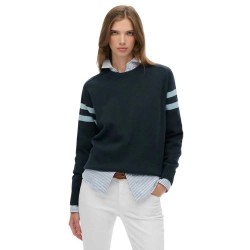 блуза,дамски,пуловери,дамски,плетени,дрехи,superdry,relaxed,stripe,knitted,sweater,deep,navy