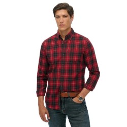 Карирана риза Superdry Vintage Check shirt - Red (Hoxton Check Red) карирана,риза,мъжки,ризи,superdry,vintage,check,shirt,red,(hoxton,check,red)