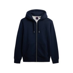 Блуза Superdry Vintage Logo Embroidered half zip sweatshirt - Blue (Rich Navy Marl) блуза,мъжки,пуловери,superdry,vintage,logo,embroidered,half,zip,sweatshirt,blue,(rich,navy,marl)