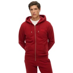 Блуза Superdry Vintage Logo Embroidered half zip sweatshirt - Red (Track Red Marl) блуза,мъжки,пуловери,superdry,vintage,logo,embroidered,half,zip,sweatshirt,red,(track,red,marl)