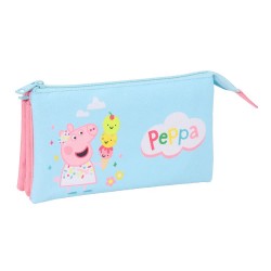 канцеларски,принадлежности,safta,peppa,pig,22x12x3,cm,triple,pencil,case,multicolor