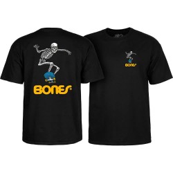 Тениска Powell peralta Skateboard skeleton ´2´ short sleeve T-shirt - Black (Black) тениска,мъжки,тениски,powell,peralta,skateboard,skeleton,´2´,short,sleeve,t,shirt,black,(black)