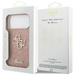 Guess Fixed Glitter Big 4G iPhone 17 Pro Max phone case - Pink (Pink) други,аксесоари,guess,fixed,glitter,big,4g,iphone,17,pro,max,phone,case,pink,(pink)