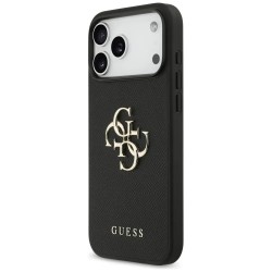 Guess Grained Big 4G & Classic Logo iPhone 17 Pro Max phone case - Black (Black) други,аксесоари,guess,grained,big,4g,&,classic,logo,iphone,17,pro,max,phone,case,black,(black)