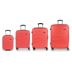 Gabol Future Plus Spinner Expandable 240L trolley bag 4 units - Red / Orange (Coral) куфари,gabol,future,plus,spinner,expandable,240l,trolley,bag,4,units,red,orange,(coral)