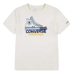 Детска тениска Converse kids Cnvb Cnv Sneaker Gfx short sleeve T-shirt - White (Egret) детска,тениска,мъжки,тениски,дамски,тениски,converse,kids,cnvb,cnv,sneaker,gfx,short,sleeve,t,shirt,white,(egret)