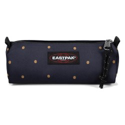 канцеларски,принадлежности,eastpak,benchmark,single,pencil,case,blue,(dots,marine,gold)