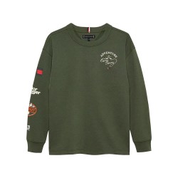 блуза,детски,блузи,tommy,hilfiger,kb0kb09935,sweatshirt,green,(green)
