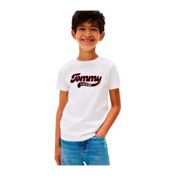 Тениска Tommy hilfiger KB0KB10118 short sleeve T-shirt - White (White) тениска,детски,тениски,tommy,hilfiger,kb0kb10118,short,sleeve,t,shirt,white,(white)
