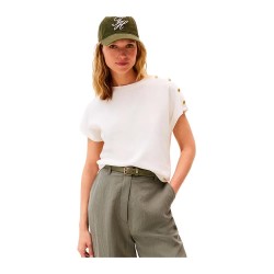 Тениска Tommy hilfiger WW0WW47455 short sleeve T-shirt - White (White) тениска,дамски,тениски,tommy,hilfiger,ww0ww47455,short,sleeve,t,shirt,white,(white)