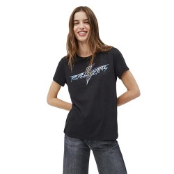 Тениска Pepe jeans PL504443 short sleeve T-shirt - Black (Black) тениска,дамски,тениски,pepe,jeans,pl504443,short,sleeve,t,shirt,black,(black)