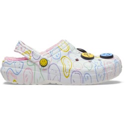 Crocs Smiley Classic Lined clogs - White (Multicolor) дамски,сандали,и,чехли,мъжки,сандали,мъжки,джапанки,и,чехли,crocs,smiley,classic,lined,clogs,white,(multicolor)