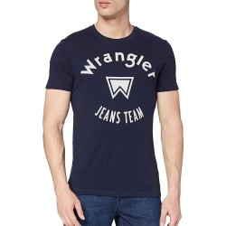 Тениска Wrangler Team short sleeve T-shirt - Blue (Navy Blue) тениска,мъжки,тениски,wrangler,team,short,sleeve,t,shirt,blue,(navy,blue)