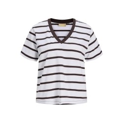 тениска,мъжки,тениски,дамски,тениски,jack,&,jones,annie,reg,jjxx,short,sleeve,v,neck,t,shirt,white,(seal,brown,stripes,bright,white)