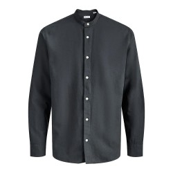 риза,с,дълъг,ръкав,дамски,ризи,мъжки,ризи,jack,&,jones,breeze,band,linen,blend,long,sleeve,shirt,black,(black)
