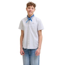 Риза с къс ръкав Jack & jones Devin Stripe short sleeve shirt - White (White) риза,с,къс,ръкав,дамски,ризи,мъжки,ризи,jack,&,jones,devin,stripe,short,sleeve,shirt,white,(white)