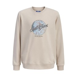 Блуза Jack & jones Honolulu sweatshirt - Beige (Moonbeam) блуза,детски,блузи,jack,&,jones,honolulu,sweatshirt,beige,(moonbeam)