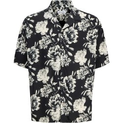 Риза с къс ръкав Jack & jones Jeff Monochrome short sleeve shirt - Black (Black) риза,с,къс,ръкав,дамски,ризи,мъжки,ризи,jack,&,jones,jeff,monochrome,short,sleeve,shirt,black,(black)