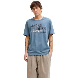 тениска,мъжки,тениски,дамски,тениски,jack,&,jones,logo,short,sleeve,t,shirt,blue,(blue,mirage)
