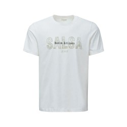 Тениска Salsa jeans 21011142 short sleeve T-shirt - White (Light Pearl V2) тениска,мъжки,тениски,дамски,тениски,salsa,jeans,21011142,short,sleeve,t,shirt,white,(light,pearl,v2)