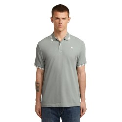 Блуза с яка G-Star Dunda Slim Stripe short sleeve polo - Grey (Iceberg Green) блуза,с,яка,мъжки,блузи,с,яка,g,star,dunda,slim,stripe,short,sleeve,polo,grey,(iceberg,green)