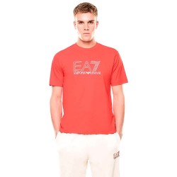 Тениска EA7 EMPORIO ARMANI 7M001307_AF10375 short sleeve T-shirt - Orange (Poppy Red) тениска,мъжки,тениски,дамски,тениски,ea7,emporio,armani,7m001307,af10375,short,sleeve,t,shirt,orange,(poppy,red)