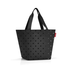 пазарска,чанта,всички,чанти,reisenthel,shopper,m,15l,shopper,bag,black,(glossy,dots,black)