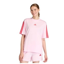 тениска,мъжки,тениски,дамски,тениски,adidas,essentials,3,stripes,boyfriend,short,sleeve,t,shirt,pink,(clear,pink,pure,ruby)
