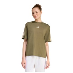 тениска,мъжки,тениски,дамски,тениски,adidas,essentials,3,stripes,boyfriend,short,sleeve,t,shirt,green,(olive,strata,wonder,cargo)