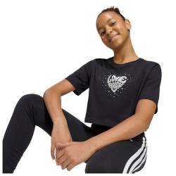 тениска,мъжки,тениски,дамски,тениски,adidas,everyday,glam,cropped,graphic,short,sleeve,t,shirt,black,(black)