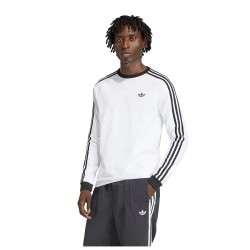 Тениска Adidas Originals 3 Stripes long sleeve T-shirt - White (White) тениска,мъжки,тениски,дамски,тениски,adidas,originals,3,stripes,long,sleeve,t,shirt,white,(white)