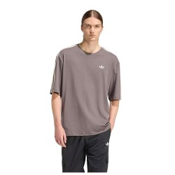 тениска,мъжки,тениски,дамски,тениски,adidas,originals,adicolor,3,stripes,oversized,short,sleeve,t,shirt,brown,(charcoal,cream,white)