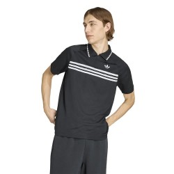 дамски,блузи,с,яка,мъжки,блузи,с,яка,adidas,originals,chest,stripes,slim,short,sleeve,polo,black,(black)