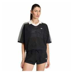 дамски,блузи,с,яка,мъжки,блузи,с,яка,adidas,originals,knitted,crochet,short,sleeve,polo,black,(black)