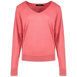 блуза,дамски,пуловери,дамски,плетени,дрехи,vero,moda,blaze,glitter,v,neck,sweater,pink,(holly,berry,detail,w,silver,lurex)