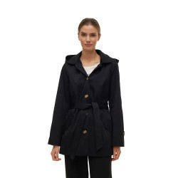 Палто Vero moda Chelsea trench coat - Black (Black) палто,мъжки,якета,vero,moda,chelsea,trench,coat,black,(black)