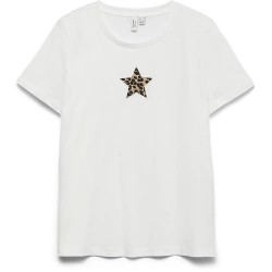 тениска,мъжки,тениски,дамски,тениски,vero,moda,isuma,short,sleeve,t,shirt,white,(snow,white,print,star,patch)