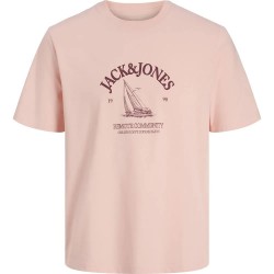 Тениска Jack & jones Nantucket Graphic short sleeve T-shirt - Pink (Peach Melba) тениска,мъжки,тениски,дамски,тениски,jack,&,jones,nantucket,graphic,short,sleeve,t,shirt,pink,(peach,melba)