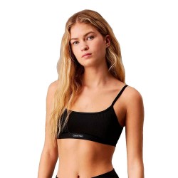 Calvin klein Rib Bralette bikini top - Black (Black) дамски,бански,костюми,calvin,klein,rib,bralette,bikini,top,black,(black)