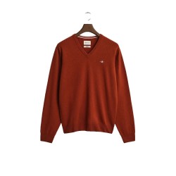 Блуза Gant 87212 v neck sweater - Red (Tile) блуза,мъжки,пуловери,gant,87212,v,neck,sweater,red,(tile)