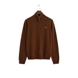 Блуза Gant 87213 half zip sweater - Brown (Brown) блуза,мъжки,пуловери,gant,87213,half,zip,sweater,brown,(brown)