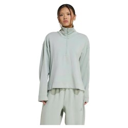 Блуза Adidas Soft Lux half zip sweatshirt - Green (Wonder Sage) блуза,дамски,блузи,adidas,soft,lux,half,zip,sweatshirt,green,(wonder,sage)